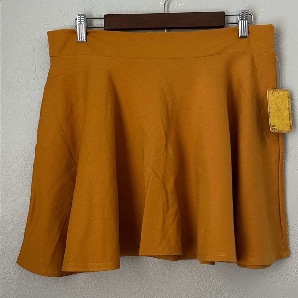 Hybrid & Company Size XL Basic Versatile Skirt Stretchy Flared Mini Skater Skirt